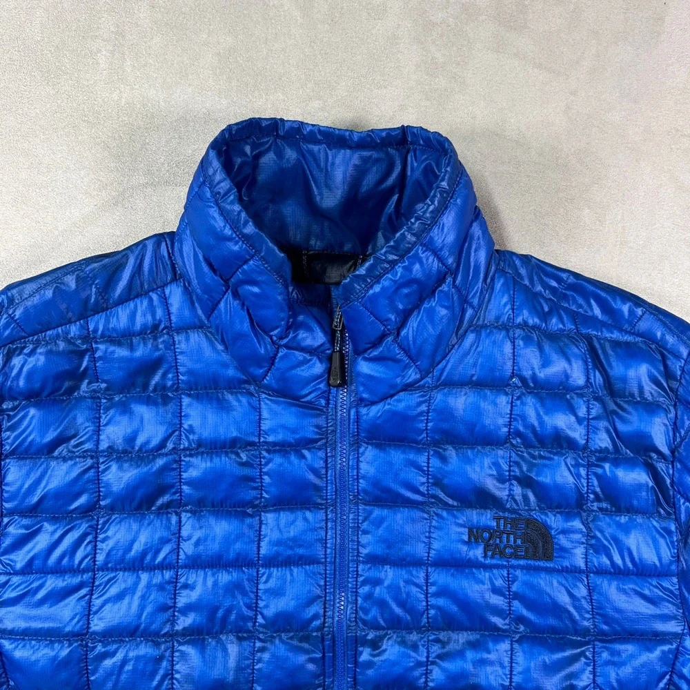 The‎ North Face ThermoBall Full Zip Jacket Mens L Blue Quilted Outdoor Insulated